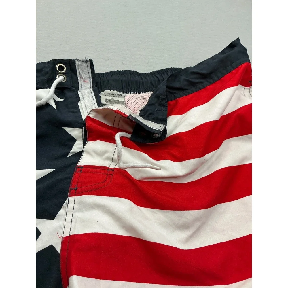 U.S. Polo Assn. Swim Trunks American Flag Stars Stripe XL Patriotic Board Shorts